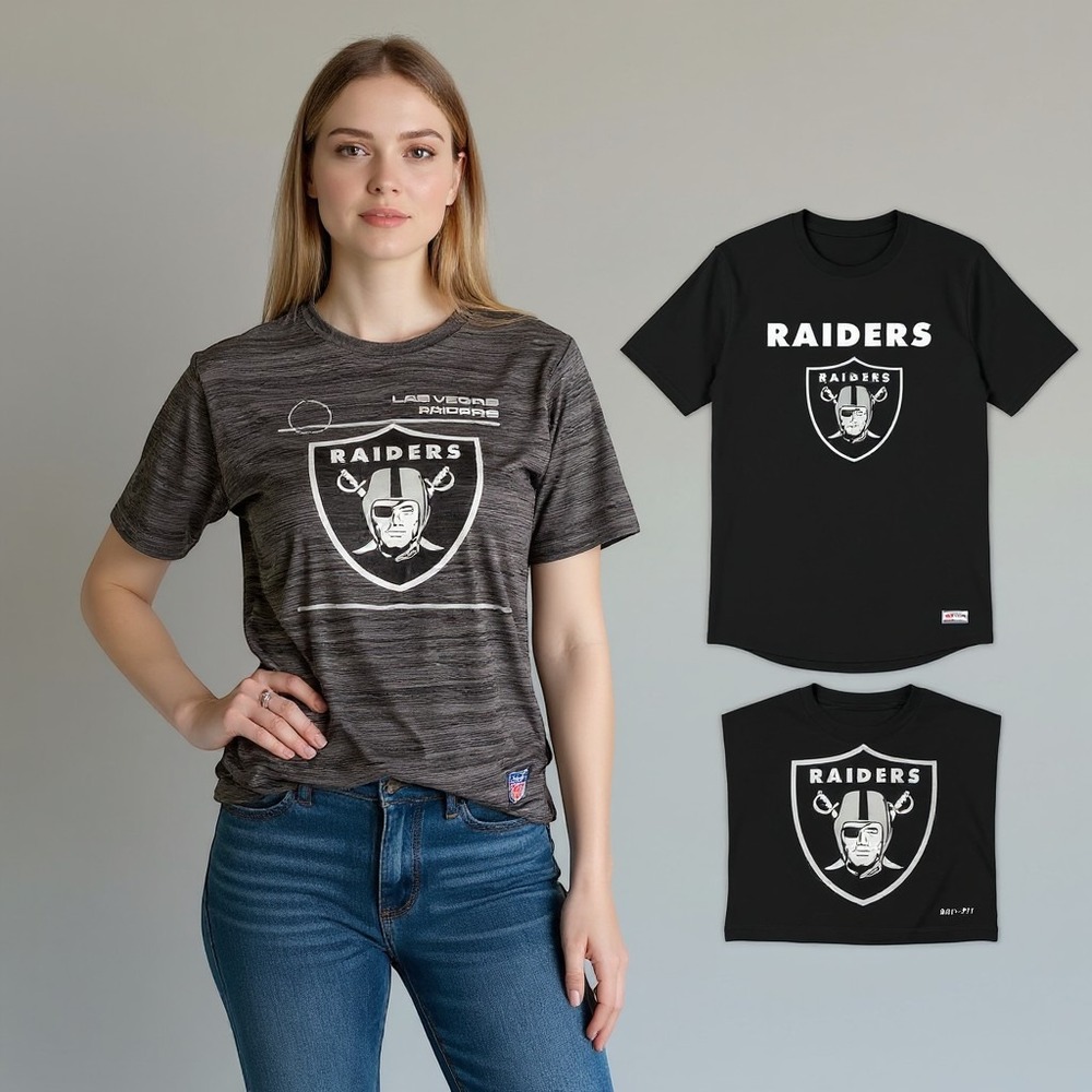 Nike Las Vegas Raiders Dri-FIT Space Dye T-Shirt Mens XL Gray NEW 9Z1B7FDWT-RAI